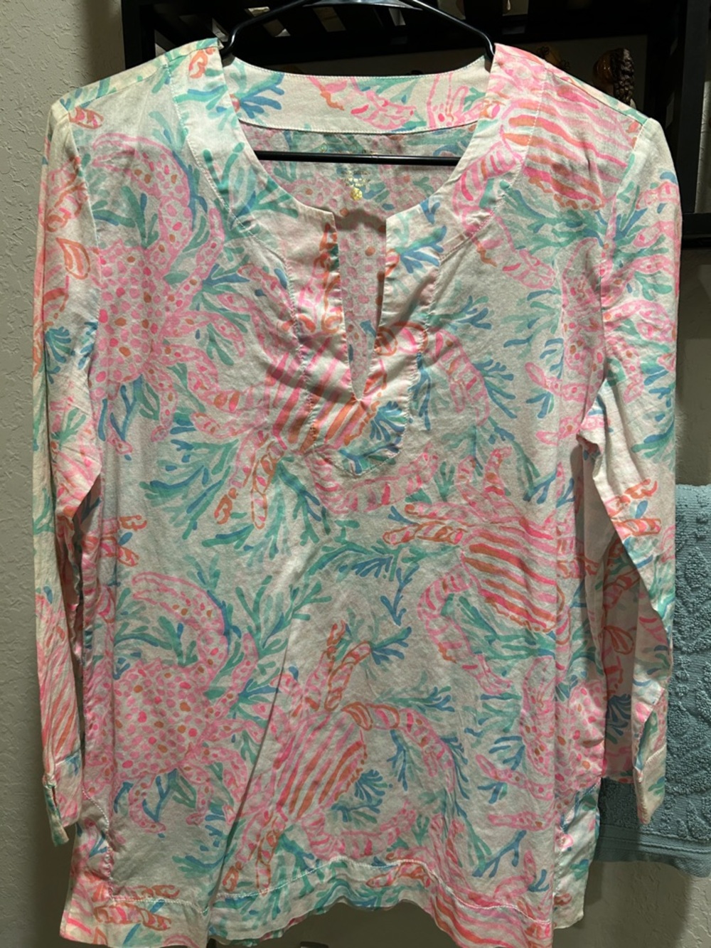 Lilly Pulitzer Pink, Coral & Aqua Octopus Print Tunic